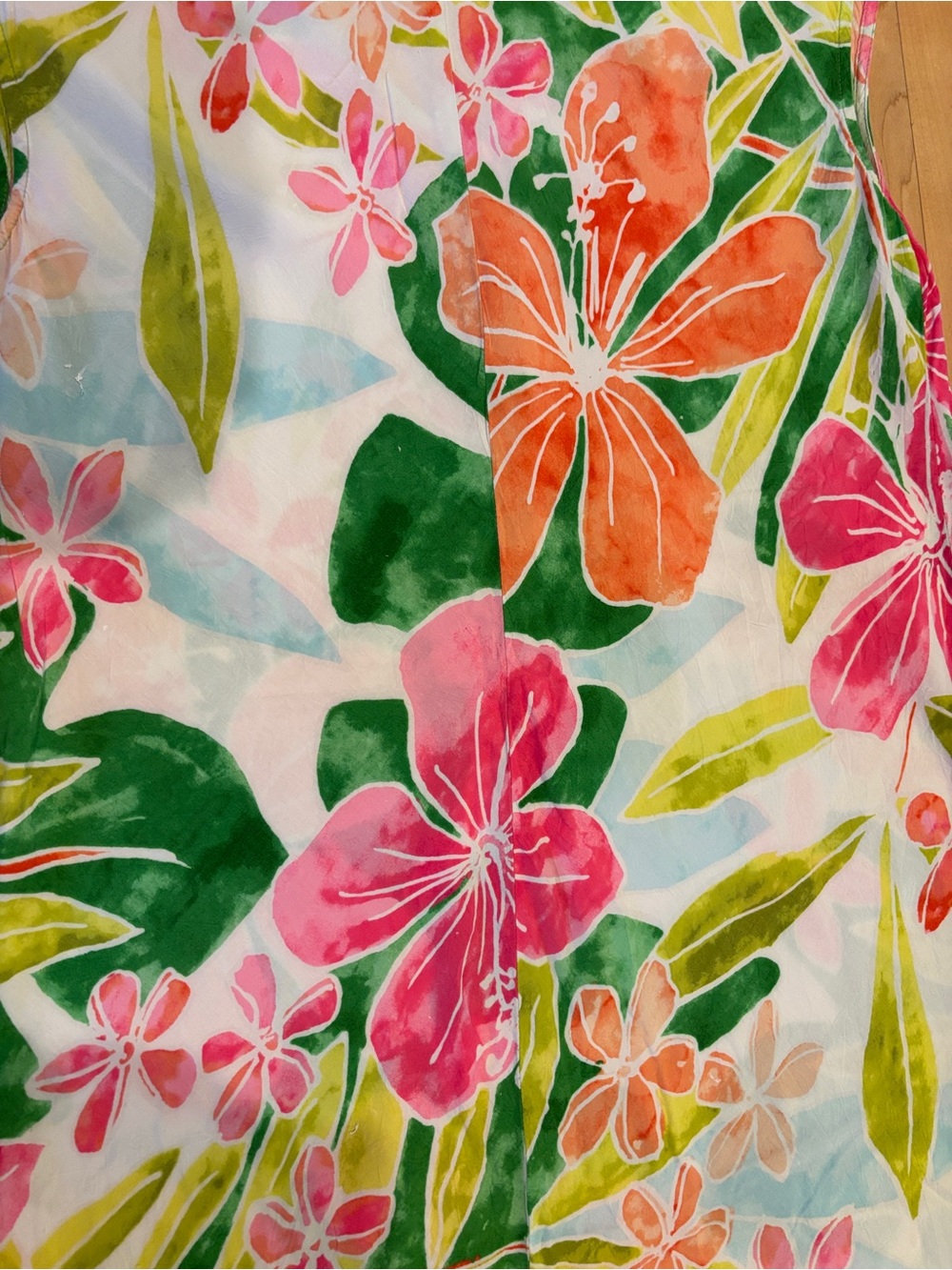 Jams World Floral “Sherry” Dress Pink, Blue Orange & Green “Waoili” Pattern - XL - Picture 5 of 12